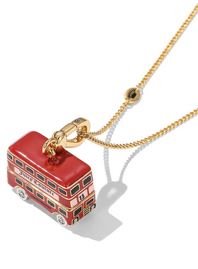 珐琅彩釉可打开红色小汽车吊坠ins时尚字母巴士小狗包挂件女