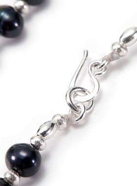 SUNKU日系手工珍珠项链黑白