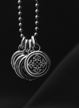 GOGOLLAM双十字花圆牌项坠/吊坠