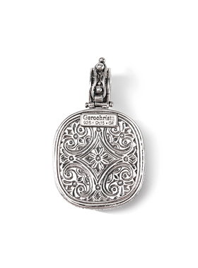 希腊复古手工制作纯银图章吊坠