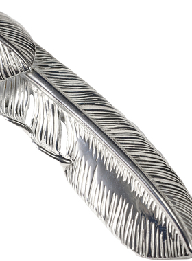 GODSUNS男纯银葵扇羽毛吊坠