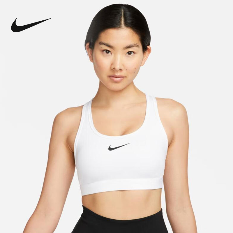 NIKE耐克Swoosh女子中强度透气训练瑜伽支撑速干运动内衣DX6822 - 图0