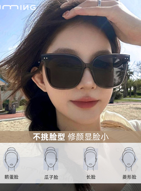 烟灰色超大款墨镜女款板材