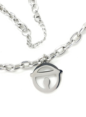 甜酷风轻奢简约小众项链男女钛钢