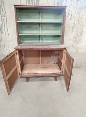 老物件电视机柜老家具大衣柜民俗怀旧三抽桌储物收纳柜子道具摆件