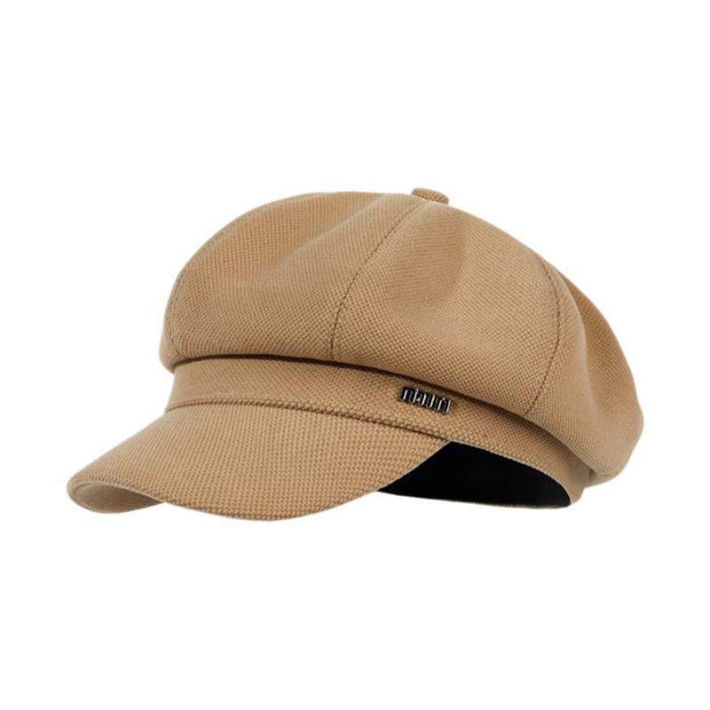 贝雷帽女士春秋新款韩版显脸小鸭舌八角帽大头围复古黑色百搭帽子,淘宝优惠券,粉丝福利购,淘宝优惠卷