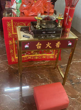 不锈钢桌子佛台香火台耐用防火家用钛金定制款式财神点蜡烛点香台