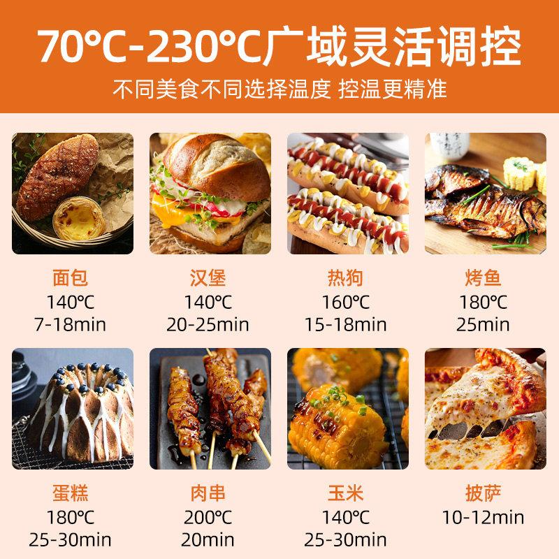 美的家用小型2021新款25升电烤箱 美的蔼美电烤箱