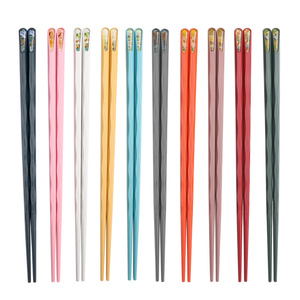 合金筷子家用分餐筷高档一人一筷彩色耐高温防霉防滑抗菌合金筷