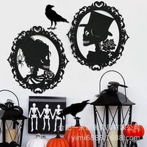 Skeleton Window Clings 4PCS Scary Halloween Spider Crow
