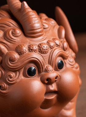 炼器紫砂招财貔貅摆件茶桌装饰