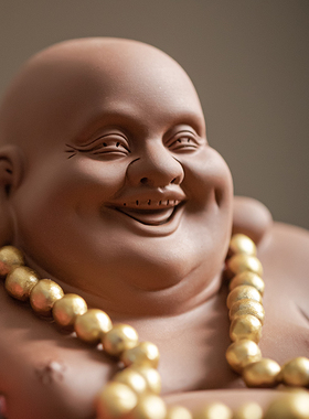 炼器陶瓷弥勒佛禅意招财装饰摆件