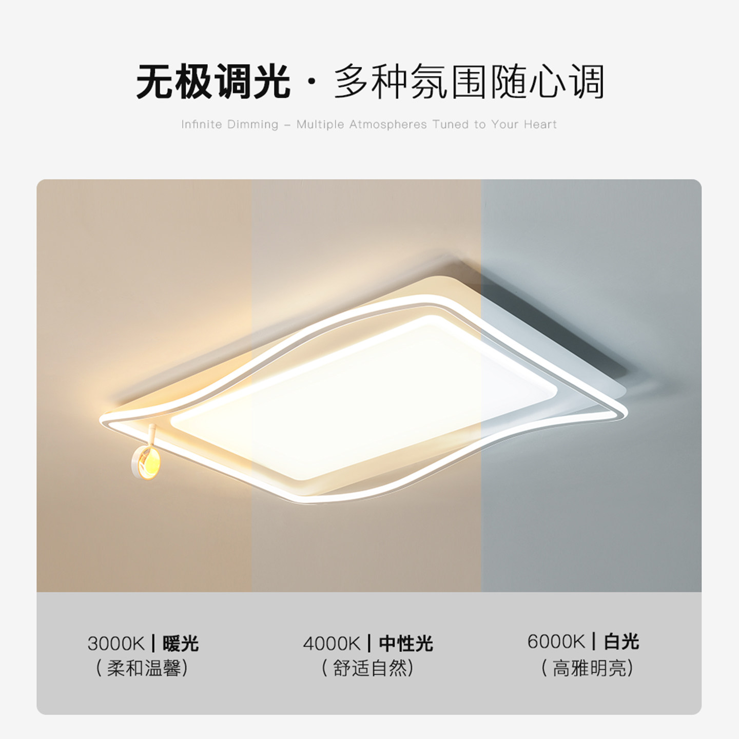 大气客厅主灯日落夕阳灯创意led吸顶灯高级感卧室灯餐厅房间灯具,淘宝优惠券,粉丝福利购,淘宝优惠卷