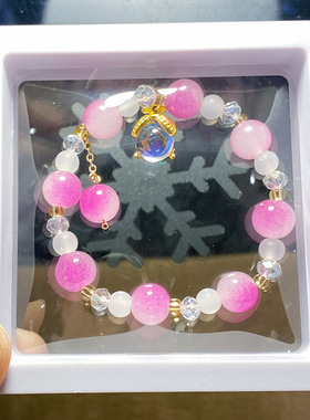 小红色同款推荐萤火虫琉璃手链拿货礼盒装串珠手串学生儿童饰品女