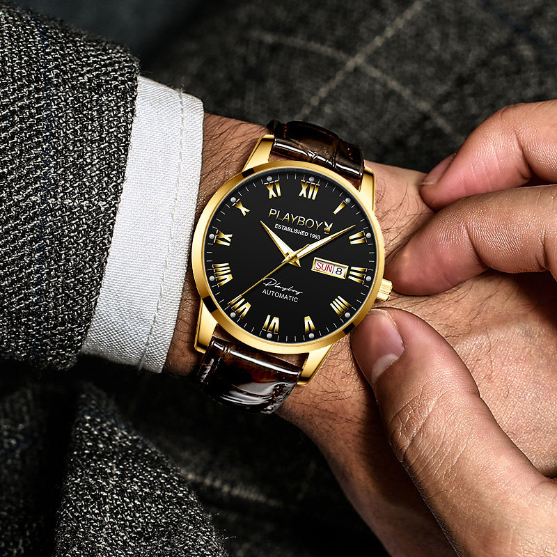 官方旗舰店正品名牌男士全款机械表 pou国产腕表