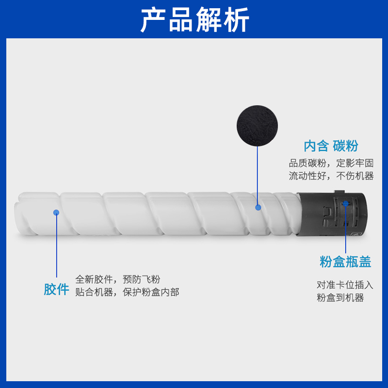 适用震旦ADC225粉盒ADT-225墨粉盒C265碳粉adt225复印机墨粉AURORA adc265墨盒KMYC彩粉粉筒碳粉盒 - 图1