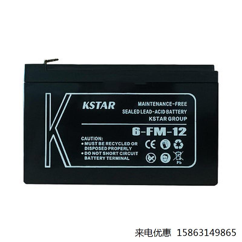 KSTAR蓄电池6-FM-12 12V12AH电梯门禁监控消防主机备用电源 - 图0