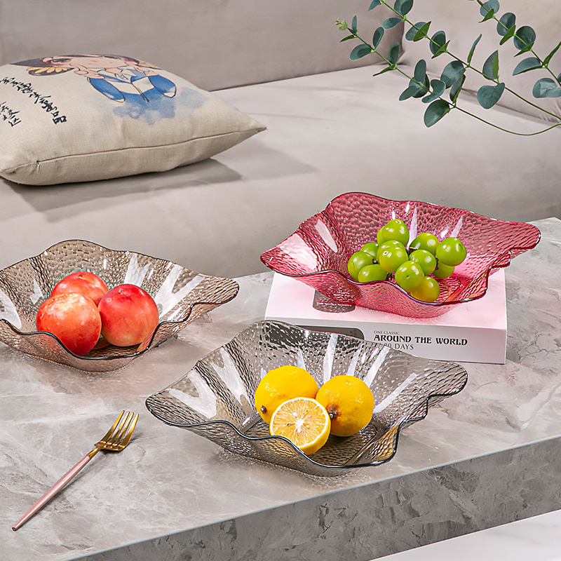高颜值轻奢风果盘家用客厅水果零食塑料摆盘门店前台糖果盘子 - 图2