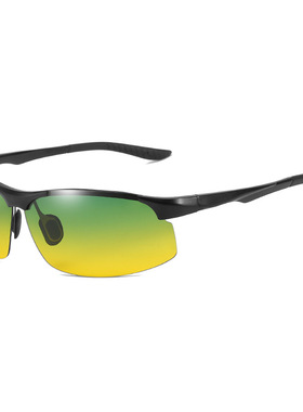 男士偏光铝镁合金日夜两用太阳镜