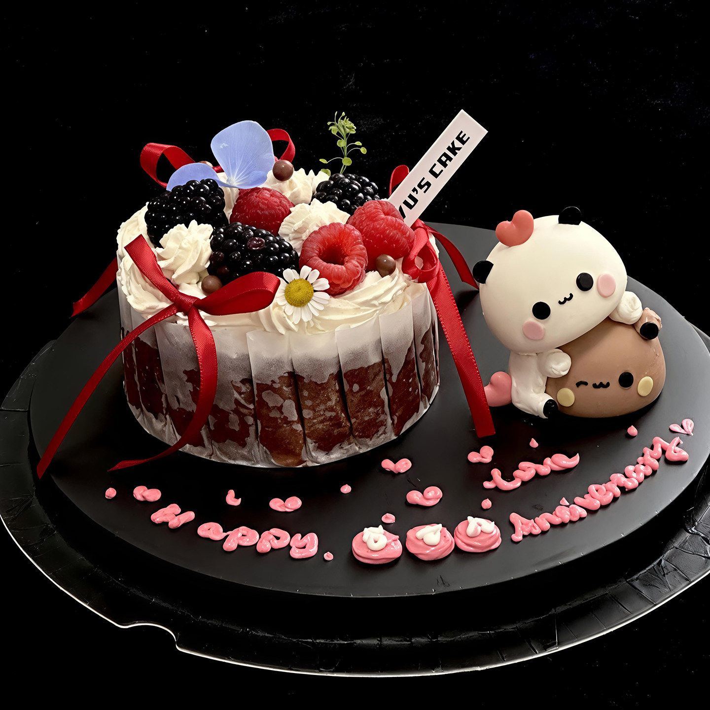 包邮网红2.14情人节蛋糕装饰摆件贴贴一二布布巴斯克可爱插件,淘宝优惠券,粉丝福利购,淘宝优惠卷