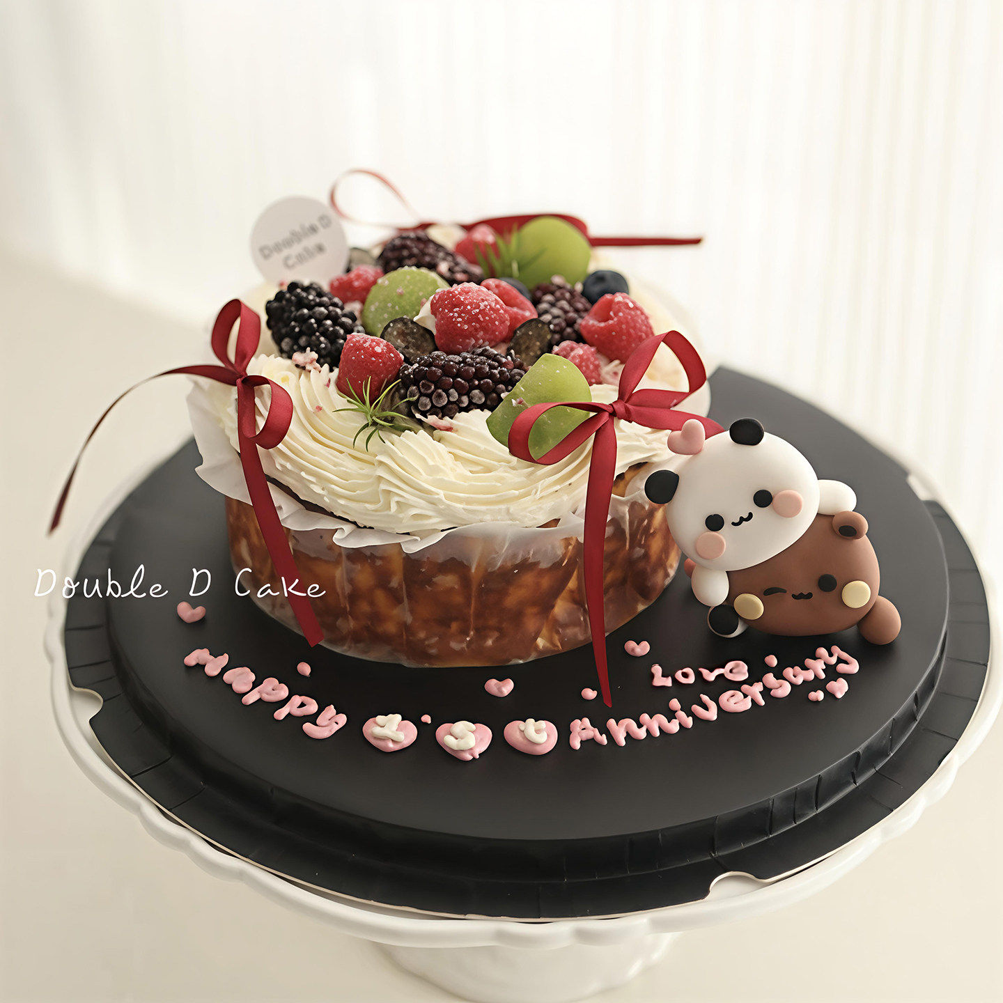 包邮网红2.14情人节蛋糕装饰摆件贴贴一二布布巴斯克可爱插件,淘宝优惠券,粉丝福利购,淘宝优惠卷