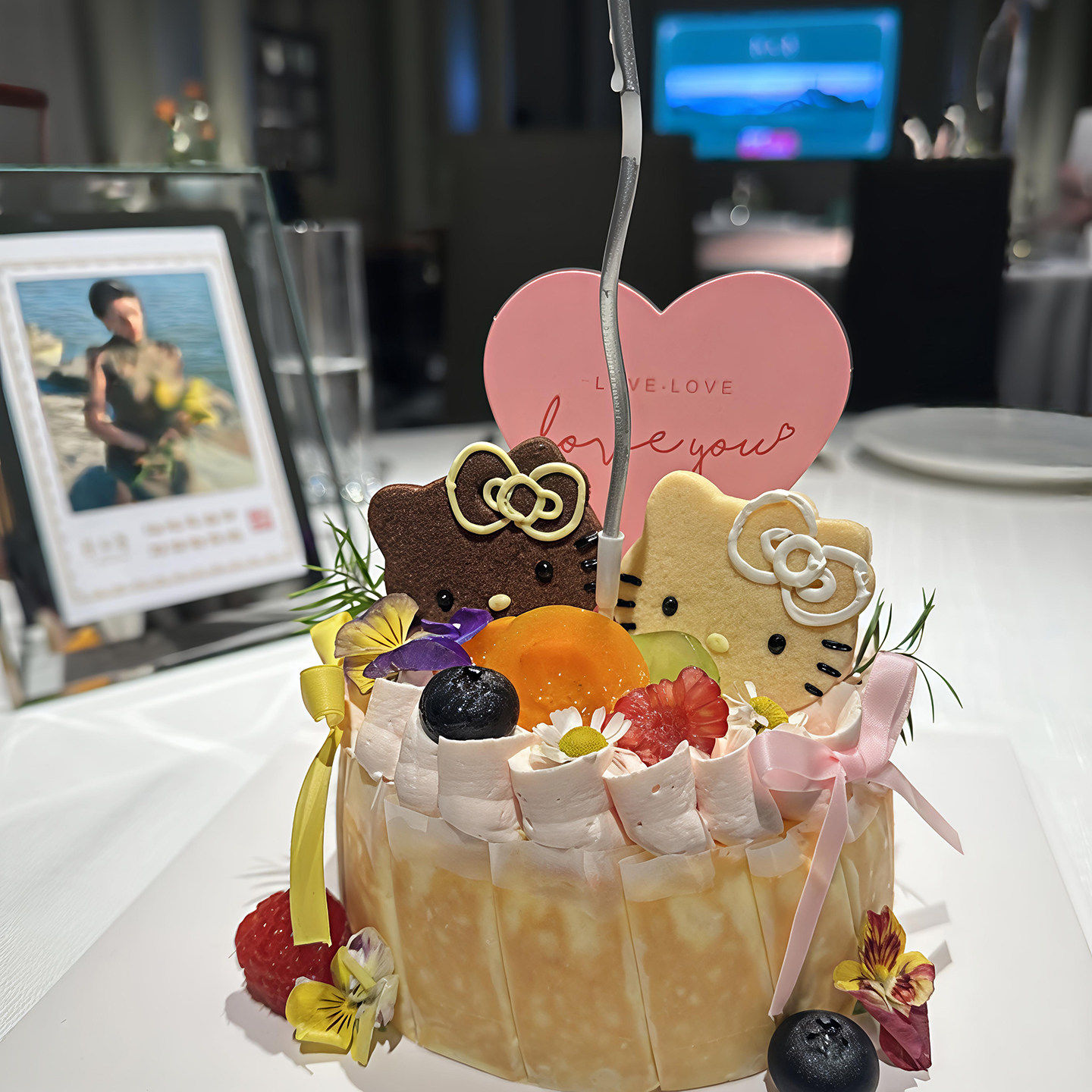 包邮网红2.14情人节巴斯克蛋糕装饰摆件Kitty猫饼干爱心卡片插件,淘宝优惠券,粉丝福利购,淘宝优惠卷