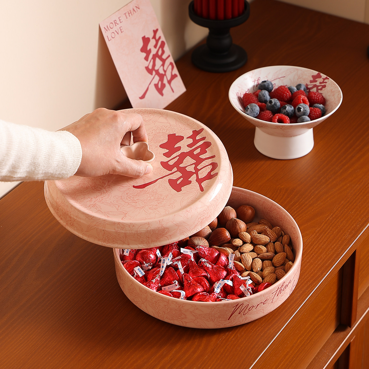 结婚一对敬茶杯茶具套装陶瓷泡茶壶喜庆红色水杯果盘新人新婚礼物,淘宝优惠券,粉丝福利购,淘宝优惠卷