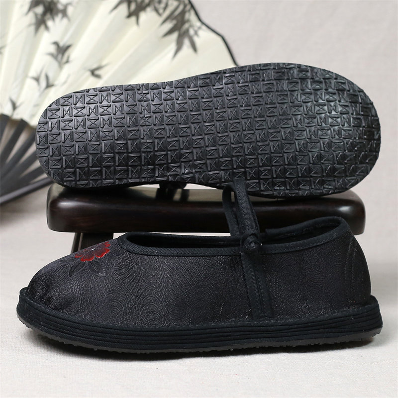 新中式民族风透气绣花鞋女手工千层底老北京布鞋平底复古汉服单鞋,淘宝优惠券,粉丝福利购,淘宝优惠卷