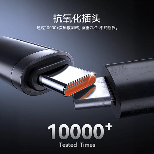 艾胜者双头Type-C数据线10A超级闪充pd240W充电器线适用华为VIVO小米OPPO荣耀苹果17ipad手机ctoc车载3米加长 - 图0