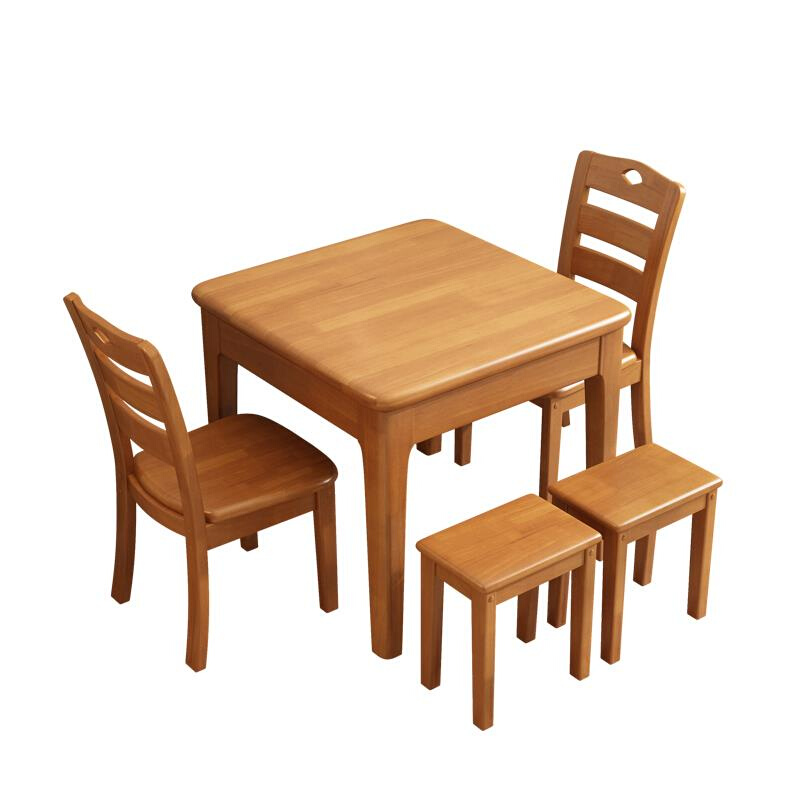 木头桌子纯实木质小方桌老式阳台休闲80x80餐桌吃饭家用农村家庭 - 图3
