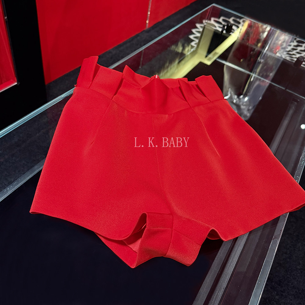 【L.K.BABY】余香玫瑰S 轻奢高腰显瘦时尚花苞褶皱A字西装短裤,淘宝优惠券,粉丝福利购,淘宝优惠卷