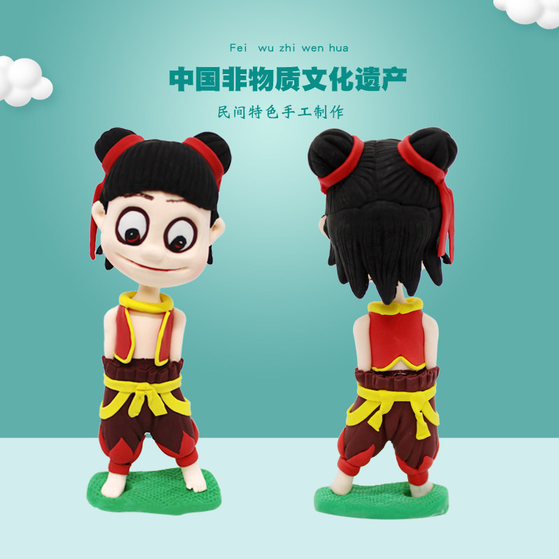 非遗面塑手办手工制作卡通孙悟空哪吒公仔玩偶生日礼物节日礼品