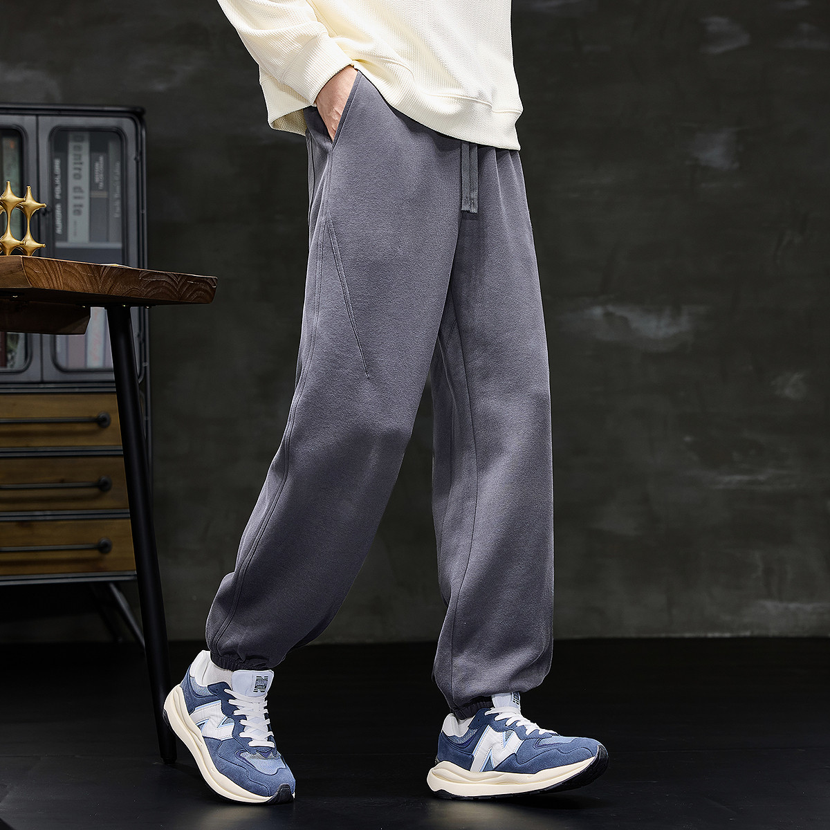 唐狮秋冬新款男生休闲裤宽松束腿运动长裤美式酷潮百搭男TUTA,淘宝优惠券,粉丝福利购,淘宝优惠卷