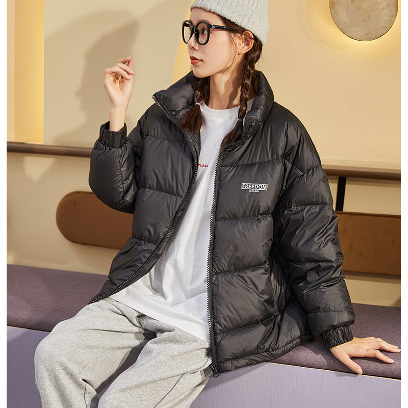 唐狮宽松保暖短款新款立领羽绒服 唐狮outlets店羽绒服