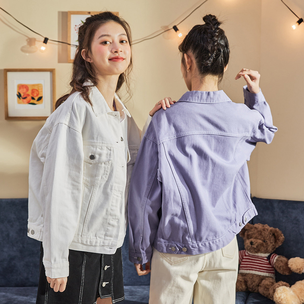 唐狮春秋装新款宽松韩版复古流行潮 唐狮outlets店短外套