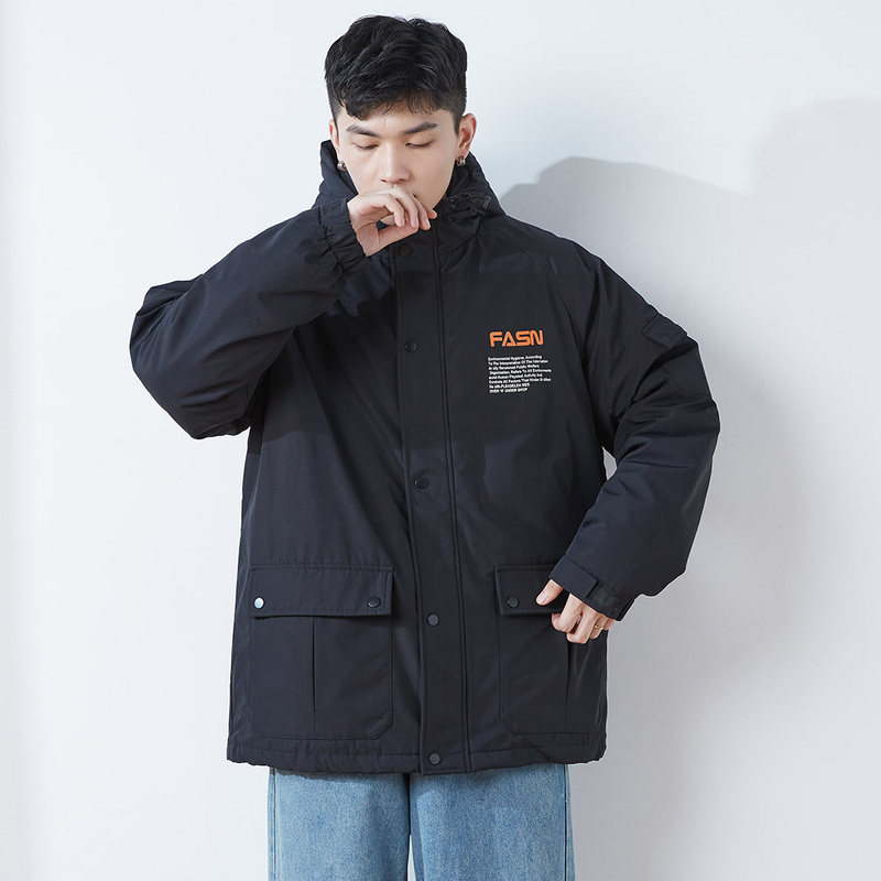 唐狮冬新款工装风简约日常保暖棉服 唐狮outlets店棉衣