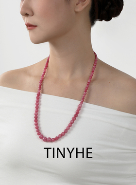 TINYHE米雪纯银蔷薇石项链