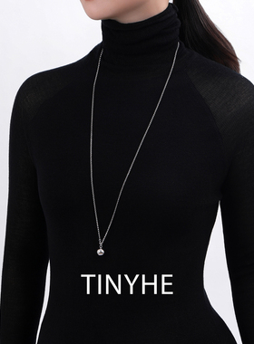 TINYHE米雪 925纯银毛衣链女款秋冬素链小众轻奢高级感原创设计