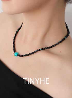 TINYHE米雪天然黑玛瑙项链