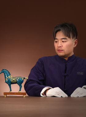 纯铜办公室开业唐马书房工艺品