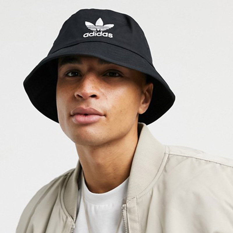 Adidas/阿迪达斯新款渔夫运动帽三叶草纯棉休闲刺绣帽子夏AJ8995