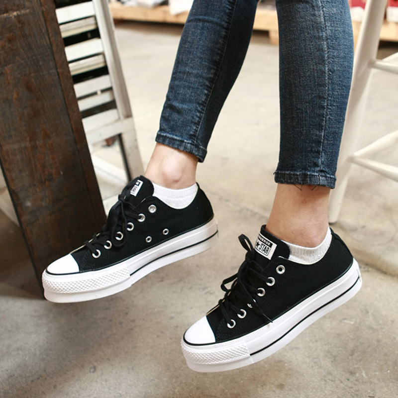 Converse/匡威Chuck Taylor All Star Lift低帮厚底帆布鞋560250C - 图0