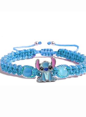 New Disney Lilo & Stitch Bracelets Braided Rope Creative Wom