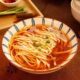 ເສັ້ນເຝີໄຂ່ຫອມ Jinan ປະສົມກັບ noodles ເຢັນ