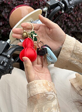 手工diy福禄吉祥红色葫芦皮革钥匙扣手工编织挂件皮质挂饰送男友