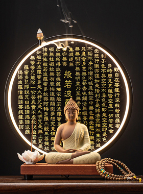 陶瓷家居客厅玄关心经装饰画灯