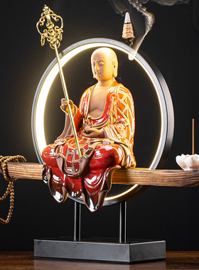 陶瓷发光摆件居家供奉客厅玄关