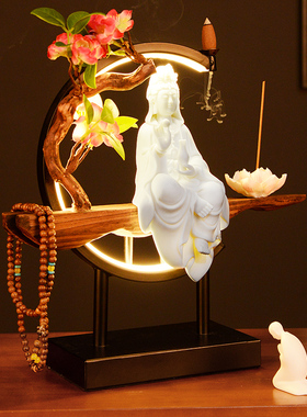 陶瓷桌面装饰禅意跪拜小沙弥摆设