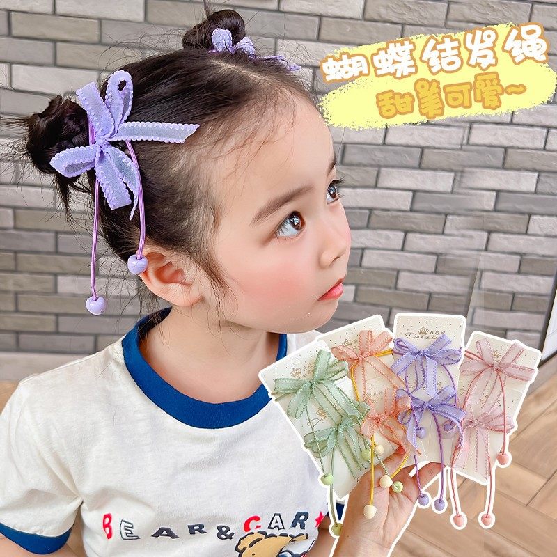 儿童扎丸子头蝴蝶结头绳新款小公主汉服头饰网红女童发圈发绳发饰,淘宝优惠券,粉丝福利购,淘宝优惠卷