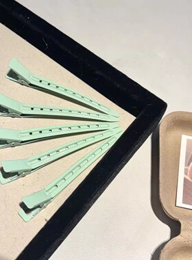 清凉夏日清新绿刘海长针发夹爆款化妆刘海夹韩系少女一字发夹